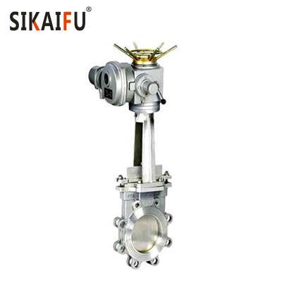 Brand new Stainless Steel Flange type electric actuator slurry knife gate valve